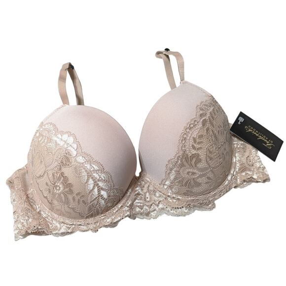 Frederick’s of Hollywood Beatrix Scalloped Lace Push Up Bra Womens Lingerie, 36C - Picture 3 of 11